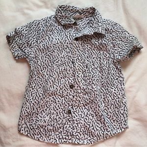 Cotton On kids bottom-down black and white patterned shirt size: 3T